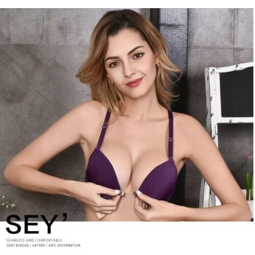 2018 new lace butterfly the United States back before the deduction bra girl sexy no trace of steel ring underwear 2039