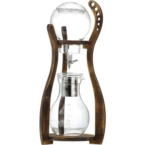 2019 New 5-8 Cups Coffee Tower Barista Percolator Wood Pillar Coffee Filter Baskets CIQ Eco-friendly Iced Coffee Maker