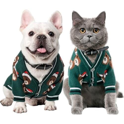 Dog clothes chihuahua dog sweater cat sweater french bulldog dog clothes brown bear dog costume dog accessories pet clothes