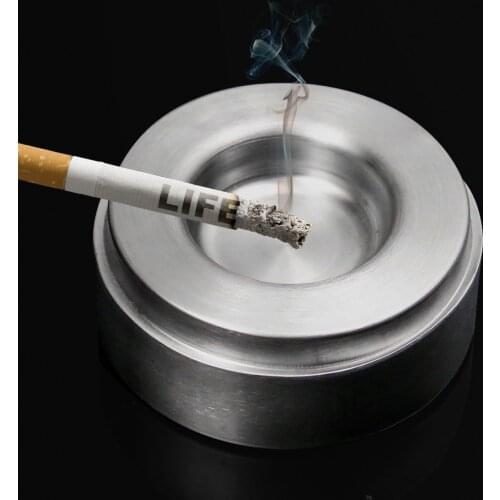 Stainless Steel Ashtray Smoke Tobacco Ash Holder Scented Candle Holder Weed Trays Cigarette Accesories Car Smoking Tray Gifts