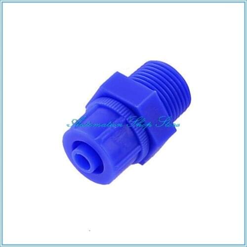 Plastic steel Corrosion resistant Fast twist Male Threaded Blue Plastic Pneumatic Straight Connector Fitting PU tube