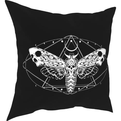 Surreal Death Motte Pillows Polyester Couch Silence of the Lambs Gothic Goth Pillows Cover Creative Pillows Cover 45*45cm