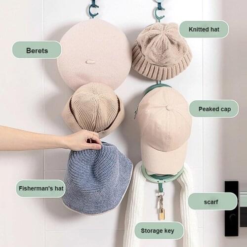 Cap Hanging Rack Hat Display Storage Rack Convenience Towels Clothes Ties Holder Organizer for Door Wall Closet XIN-Shipping