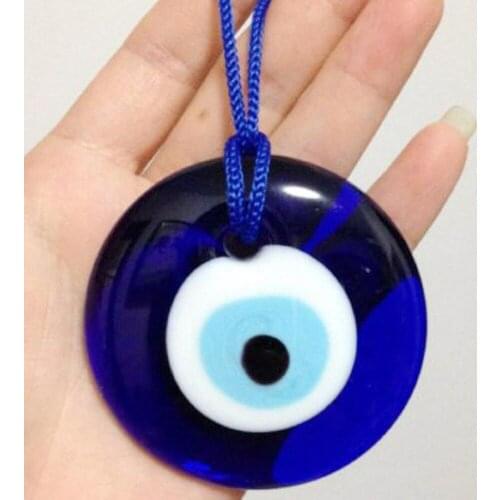 Multiple sizes Fashion Lucky Turkish Greek Evil Blue Eye Charm Pendant Gift Blue Lamp work Glass Car Home Amulet L0249
