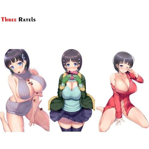 Three Ratels A647 Anime Game Kirigaya Suguha Sword Art Online Sexy Girl For Guitar Motorcycle Decal Waterproof Car Sticker