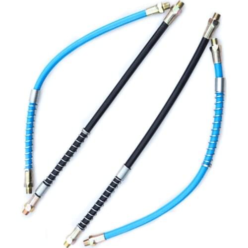 Explosion Proof Flexible Delivery Tube With Spring Threaded Nozzle Chrome-Plated Grease Hose Thicken High Pressure Resistant Car