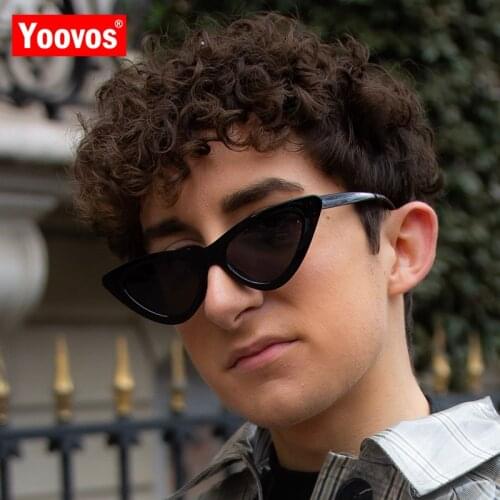 Yoovos 2021 Cat Eye Sunglasses Women/Men Classic Simple Sun Glasses Shopping Lunette De Soleil Femme Oculos Feminino UV400
