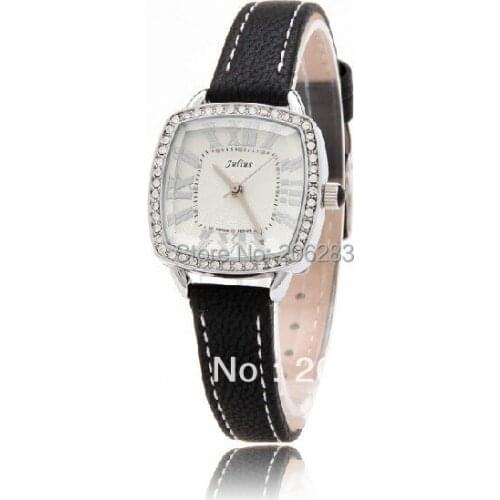 JA-630 Fashion originality quartz watch women watch leather watch with crystal 1pc+free shipping