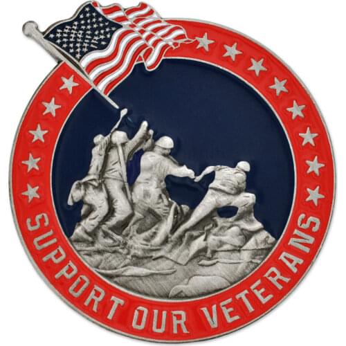 Custom Support Our Veterans Military 3D Jewelry Hard Enamel Brooch Can be Customized with Your Logo