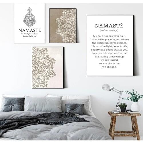 Mandala Abstract Wall Art Canvas Poster Namaste Poster Pattern Art Prints Nordic Posters Modern Wall Pictures Living Room Decor