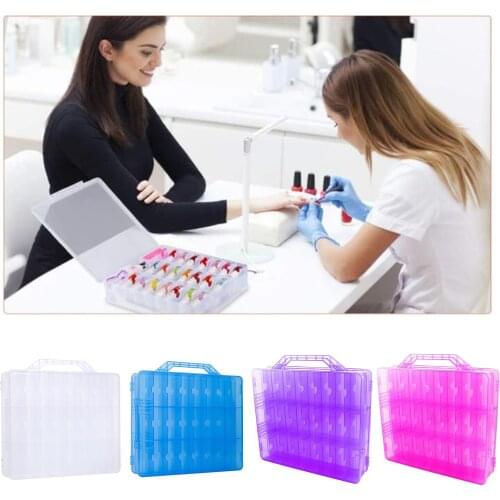 Nail Polish Holder Storage Case for 48Bottle Organizer Container Transparent Nail Polish Carrier Bag Nail Polish Case Organizer