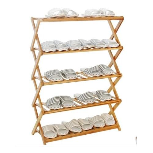 Shoe Hanger Bamboo Shoe Hanger flower shelf rack ground solid wood balcony flowerpot rack shelf