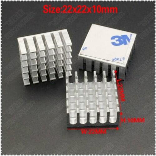 Free shipping )20pcs Computer Fin Radiator Aluminum Heatsink Heat sink for Electronic Heat dissipation Cooling Pads 22*22*10mm
