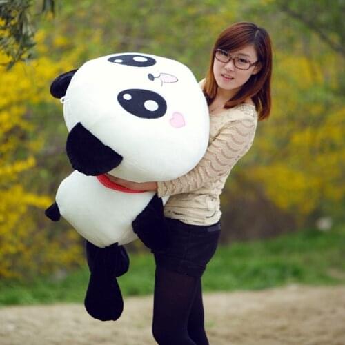 Large about 100cm prone panda plush toy, soft throw pillow birthday gift w5205