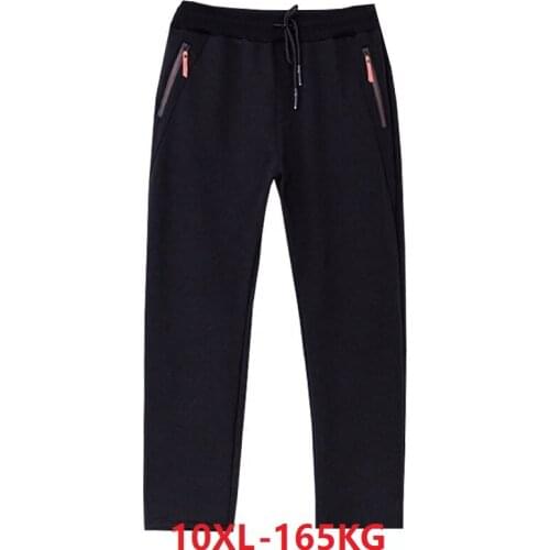 Summer large size sweatpants sports pants men 7XL 8XL 9XL 10XL elasticity pants 150KG oversize work out pants loose 62 66 68 70