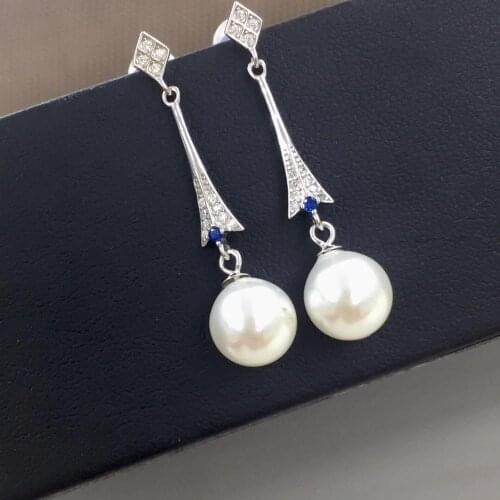 DIY Mounts 925 Sterling Silver Earrings Findings Settings Base Mountings Parts for Coral Pearls Agate Crystal Stones Jade