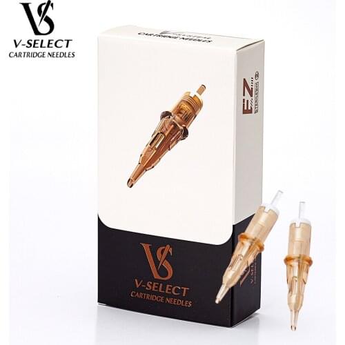 EZ V-Select Tattoo Cartridge Needles #12 0.35mm Round Liner Tattoo Needles Extra Long taper Tight Textured 7.0mm Needle20pcs/box