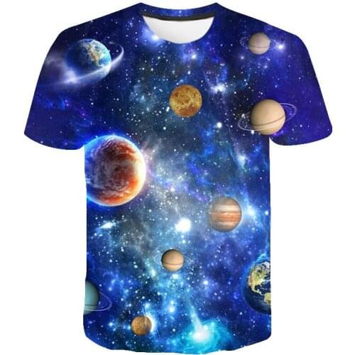 Space Galaxy Planet Universe 3d Printed T-shirt Mens Ladies Kids Sky Star 3d Printed Cool Tops Boys Girls Fashion Streetwear