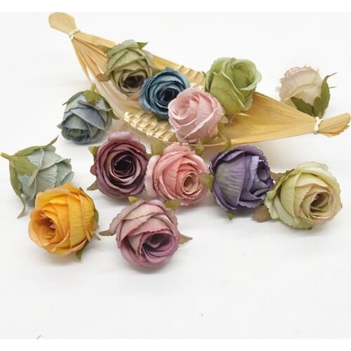Artificial Flowers Silk Rose Home Wedding Decorative Plants Diy Gifts Candy Box Autumn Decoration Crafts Arrangement Christmas