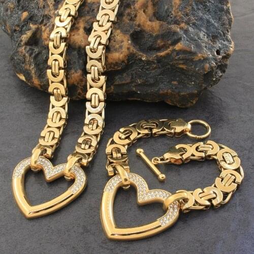 Fashion stainless steel Jewelry sets Earrings Necklace Water Drop Pendant For Women & Girls SBJLAHCA