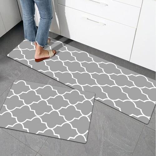 Home Door PVC Mat Newest Arrival Simple Pattern Nordic Style Waterproof Thickened Edging Decoration 45x75cm/45x120cm