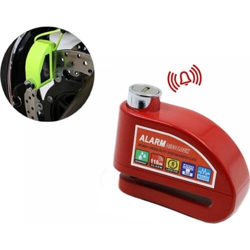 Red Color Universal New Zinc Alloy Motorcycle Moto Scooter Bicycle Security Anti-Theft Brake Disc Alarm Lock KSS-L101 RD