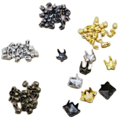 2/5/6mm Mini Extra Small Round Star Square Rivets Claws stud For Dolls Clothes Leather Craft Hat shoe Chocker Collar Accessories