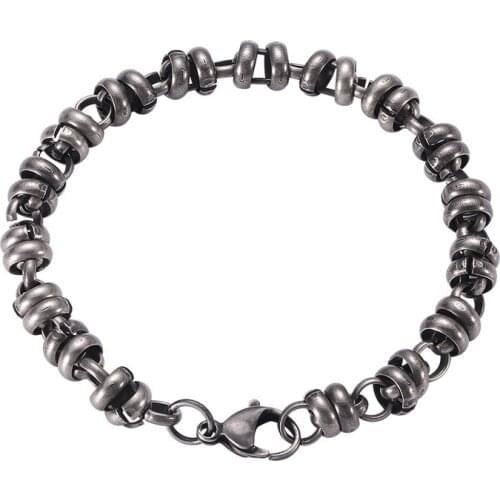 New Mens Bracelets On Hand Link Chain 2021Stainless Steel Couple Bracelet For Women Hand Chain Punk Jewelry GS0073