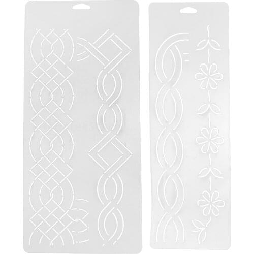 2Pcs Plastic Quilting Quilt Stencil Painting Craft Template Sewing Tools