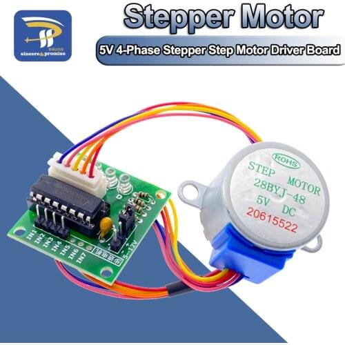 Raspberry Pi kit 1Set 28BYJ-48 5V 4-Phase Stepper Step Motor + Driver Board ULN2003 with drive Test Module Machinery Board