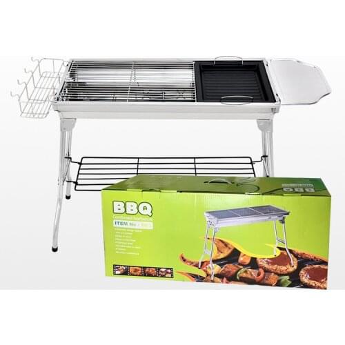 JOYLIVE Outdoor Folding Barbecue Grill Thickened Stainless Steel Barbecue Grill BBQ Large Grill Main Picture Complete Set