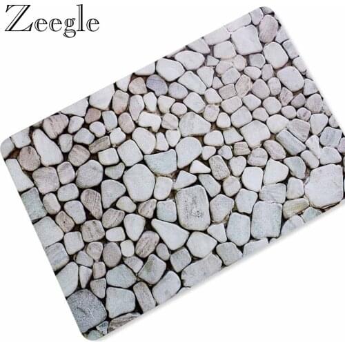 Zeegle Rubber Floor Mat Doormat Anti-slip Kitchen Rug Living Room Soft Carpet Waterproof Outdoor Mat Bathroom Carpet Hallway Rug