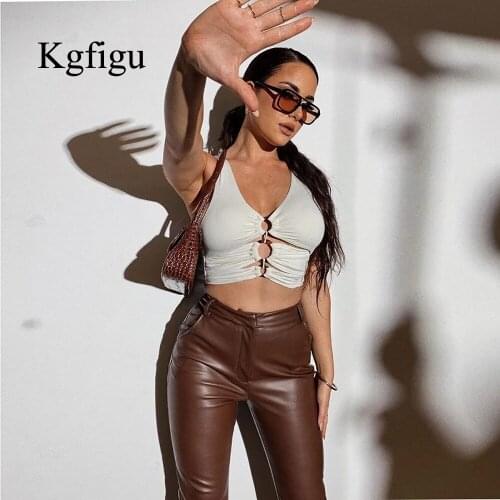 KGFIGU Tops Women 2021 Summer New Arrival Ladies Short Sleeveless Hollow Top Elegant And Comfortable Sexy Vest