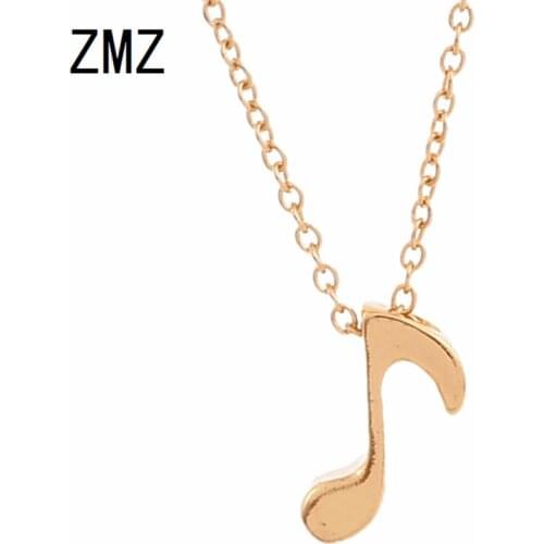 ZMZ 50pcs/lot 2018 Europe/US fashion cute musical note pendant romantic music necklace gift for mom/girlfriend party jewelry