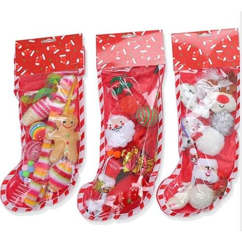 1PCS Pet Doy Cat Toy Christmas Set Plush Game Gift Cute Plush Cat Toys Interactive Funny Mimi Home Indoor Pet Toys