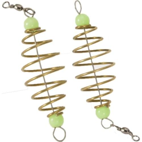 10pcs Fishing Bait Feeder Cages Spring For Carp Fishing Fresh&Saltwater Fishing Rig Innovation Save Bait Feeder Cages Metal Wire