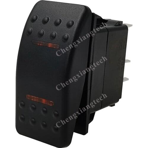 12V 24V 3-Way Auto / Off / Man Bilge Pump Rocker Switch DPDT Orange Led Lighted for Boat, Marine, Car, Truck, RV, Van, Caravan