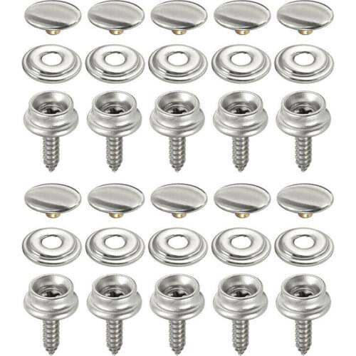 30PCS Snap Fastener Stainless Canvas Screw Kit For Tent Boat Marine High Quality And New Marine Hardware
