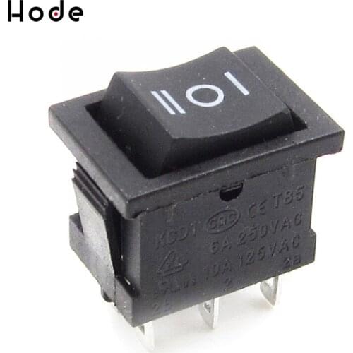 5PCS DPDT black Rocker Switch Power Switch ON-OFF-ON 3 Position 6 Pins 6A 250VAC/ 10A 125VAC boat rocker switch