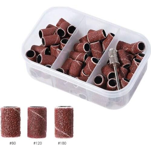 80# 120# 180# Options Nail Sanding Ring Bands for Nails Drill File Machine Supplies Sand Circle Grinding Head Polisher Tool