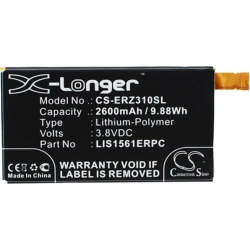 Cameron Sino 2600mAh battery for SONY ERICSSON Cosmos DS D5803 D5833 E5303 E5306 E5333 E5343 E5353 E5363 Xperia C4
