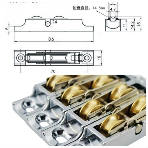 Free shipping window roller plastic steel window wheel glass sliding door caster furniture part household hardwre pulley