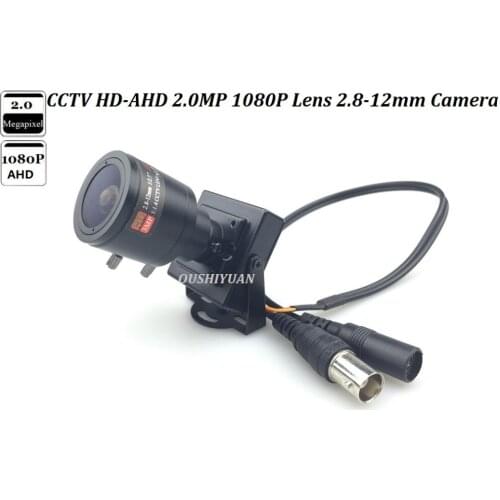 CCTV HD AHD 2.0MP 1080P Zoom Lens 2.8-12mm Wide Angle Mini Box AHD Camera