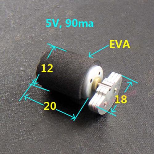 DC 5V 4V-8V 12*20mm Micro Mini Vibration 1220 Vibrator Motor for Massager w/ buffer cushion