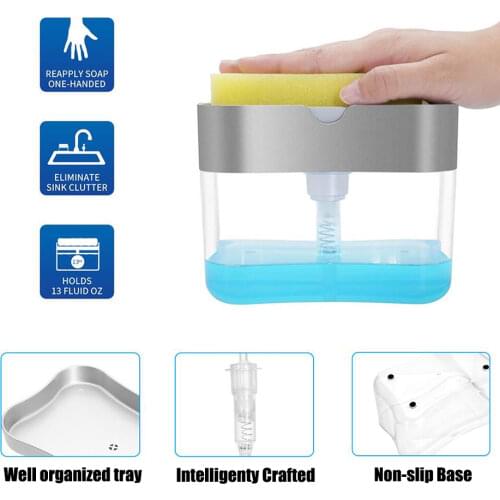 Soap Dispenser Pump Manual Press Cleaning Liquid Dispenser Container Manual Press Soap Organizer Kitchen Tool Cocina