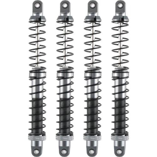 4PCS 1/10 RC Crawler Metal Shocks Gray 70mm 80mm 90mm 100mm 110mm 120mm For SCX10 Wraith RR10 TRX4 TRX6 ABSiMA Sherpa