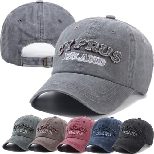 Unisex Washed Cotton Vintage Cap High Quality Simple Letters Embroidery Baseball Cap Men And Women Outdoor Sports Gorras Hats