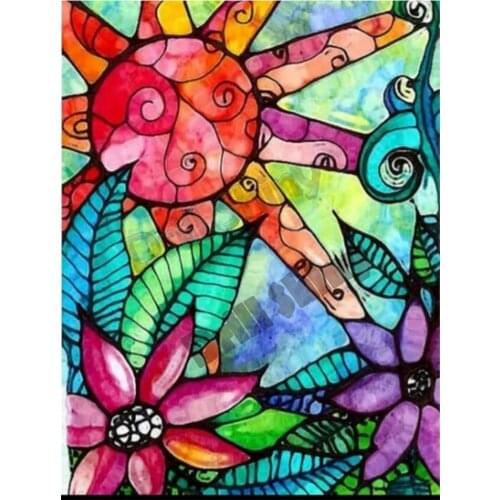 Colorful Oil Flower 5D Diy Diamond Painting Embroidery Pattern 3d Cross Stitch Kits Drills Floral Wall Stickers Home Decorations