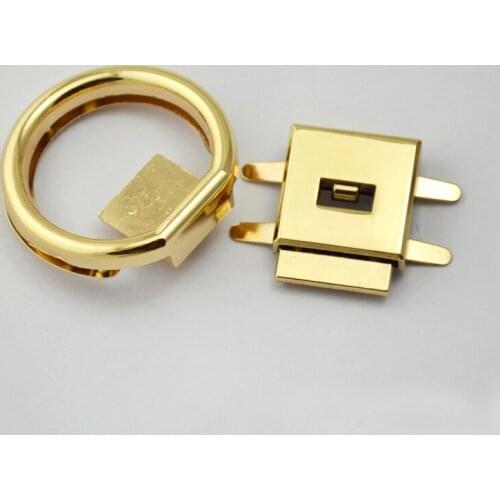 Round Shape Metal Clasp Turn Lock Twist Lock Hardware For DIY Craft Replacement Handbag Bag Purse Accessories