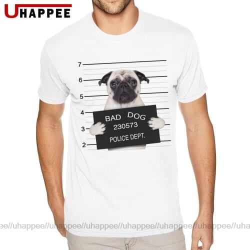 Cool Funny Pug Tee Shirts Mens Custom Made Short Sleeves Blue Round Neck Tshirt